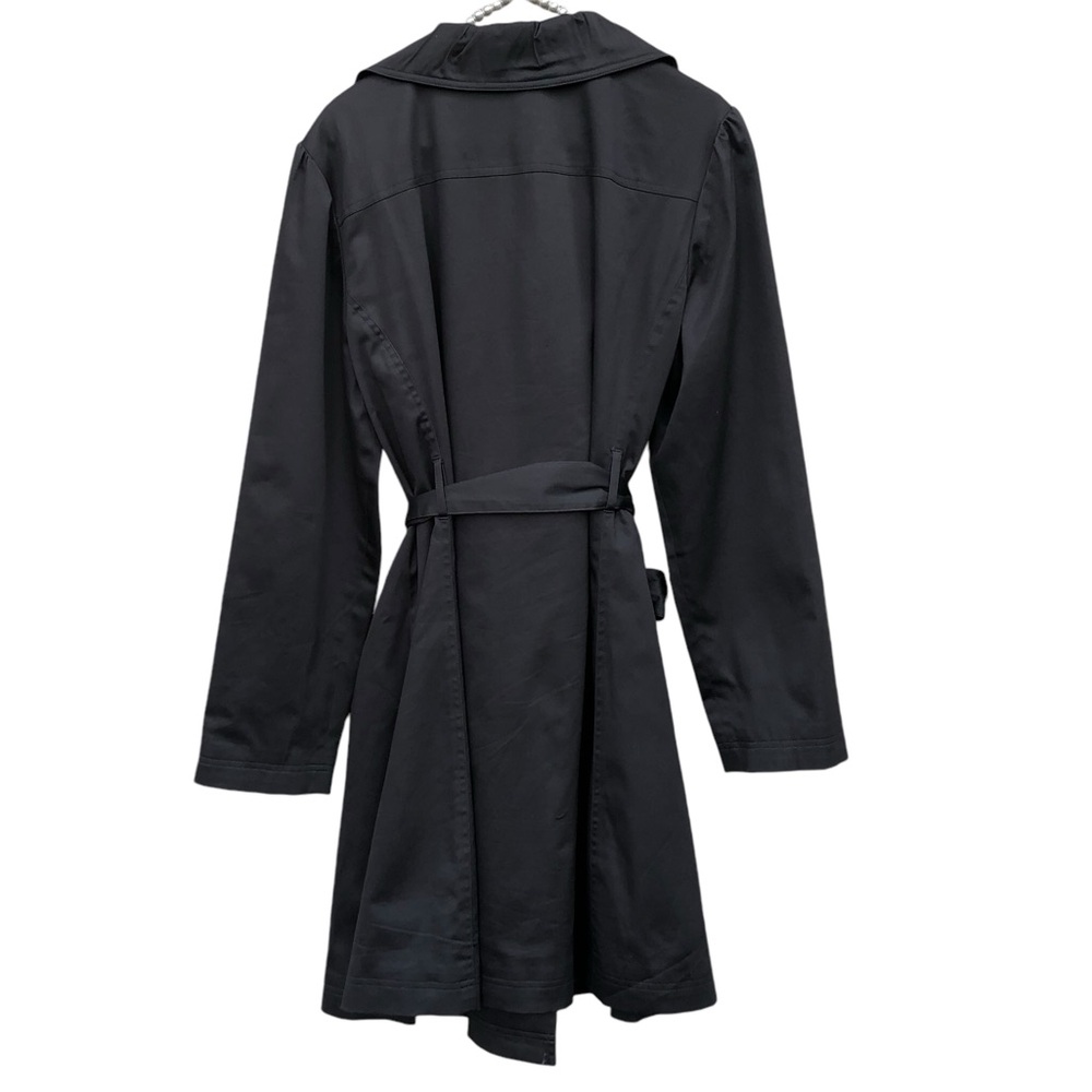 Apt 9 Charcoal Gray Ruffled Double-Breasted Trench Coat size XL - Picture 8 of 8